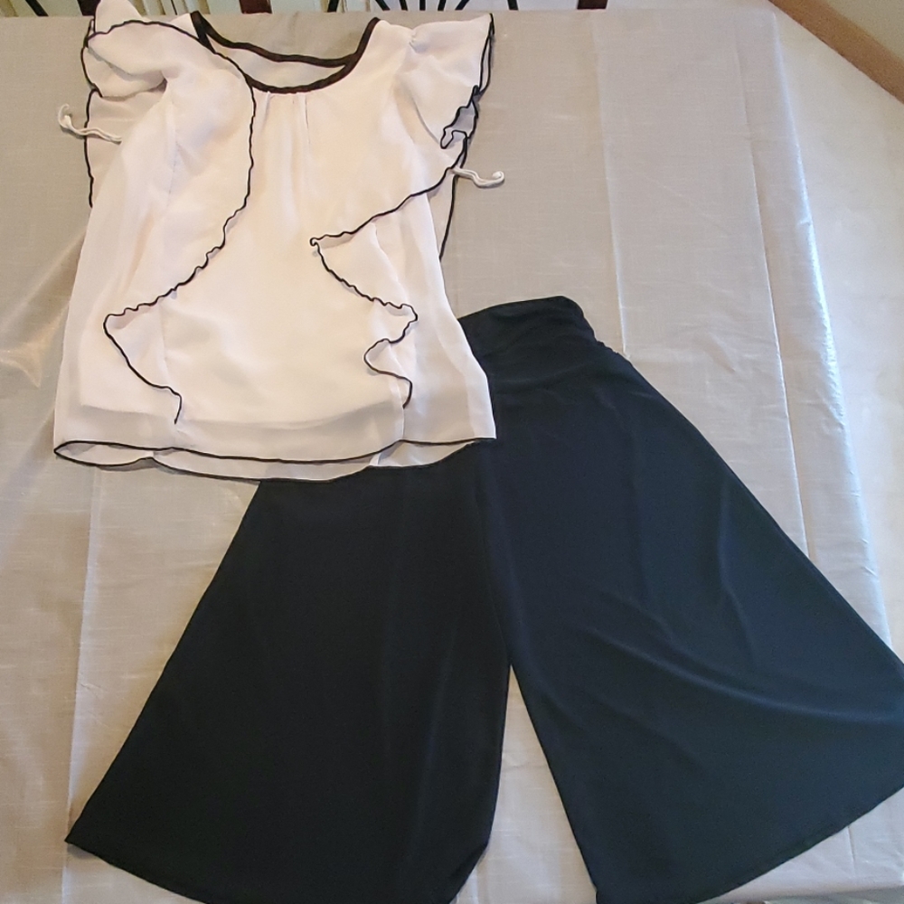 Black and  white outfit